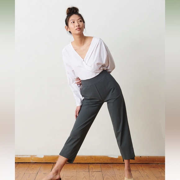 NWT Aday Gray High-Waisted Pants - Picture 1 of 6